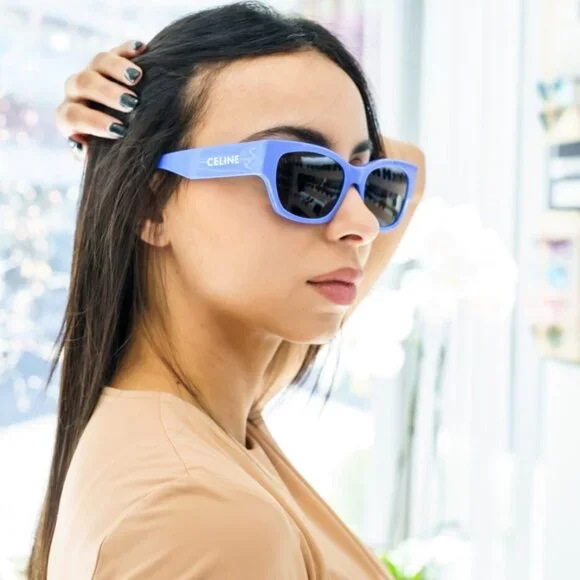 Celine Women Sunglasses Blue Grey Cat Eye CL40197U MONOCHROMS 92A BRAND NEW - Picture 9 of 9